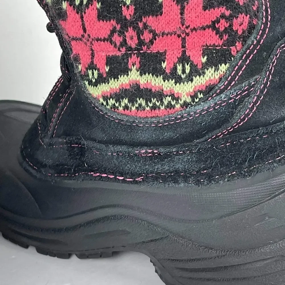 The north face girls shellista lace novelty Winter  black multicolored boot sz 6